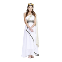 Costume de danse de déesse grecque antique pour Halloween - Robe Athéna pour femme, tenue de scène de pharaon/charlotte égyptienne (Polyester)