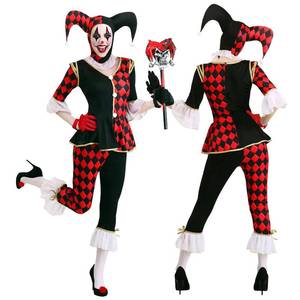 Costume de Clown d'Halloween HP pour Adultes, Hommes et Femmes, pour Jeu de Rôle, Spectacle, Déguisement Amusant de Film TV, Cirque, Zombie avec Robe - Product Image 2