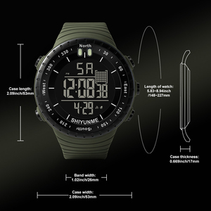 Montres <span class=keywords><strong>pour</strong></span> hommes <span class=keywords><strong>de</strong></span> haute qualité en gros, grandes montres numériques, résistantes à l'eau 50 bars, avec affichage LED <span class=keywords><strong>de</strong></span> la date, alarmes et chronographes - Product Image 4