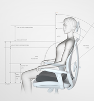 Coussin de siège orthopédique en forme de U avec mousse à mémoire de forme au charbon de bambou pour soulager la pression, design ergonomique, amovible et lavable