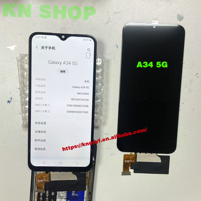 For SAMSUNG A34 5G LCD Display Touch Screen Digitizer Replacement phone Screen Touch Panel We test one by one before shipping