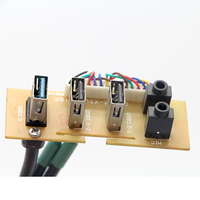 Bofan Audio Mic double Ports USB 3.0 boîtier d'ordinateur PC panneau avant câble d'interrupteur d'alimentation USB câble de carte principale