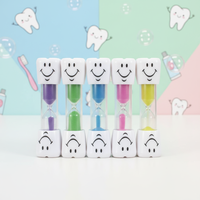 Minuteur de bain de bouche en plastique coloré moderne pour enfants, 2 ou 3 minutes, idéal pour la salle de bain, sûr pour la maison et la clinique