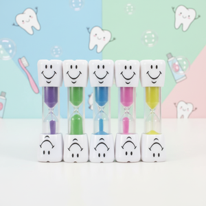 Minuteur de bain de bouche en plastique coloré moderne pour enfants, <span class=keywords><strong>2</strong></span> ou 3 <span class=keywords><strong>minutes</strong></span>, idéal pour la salle de bain, sûr pour la maison et la clinique - Product Image 1