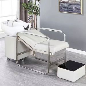 Luxury Modern Hair Salon Shampoo Bed Synthetic Leather Massage <b>Chair</b> <b>for</b> Beauty Hair Washing <b>for</b> Mall Hotel <b>Bathroom</b> Apartment - Product Image 2