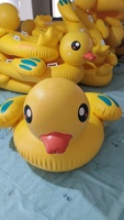Jouets d'anneaux de piscine appropriés à la plage de tube de piscine de canard jaune gonflable mignon