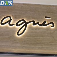 Enseigne commerciale à LED rétroéclairée 3D personnalisée pour magasin de détail Décoration de bureau de l'entreprise Enseigne à lettres intérieure