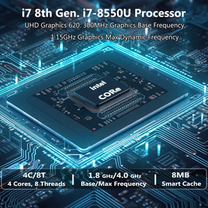KINGDELファンレスミニPC Core i7-8550Uクアッドコア DDR4 RAM NVMe SSDデスクトップコンピューター 4K HD DP ギガビットLAN USB 米国倉庫 - Product Image 3