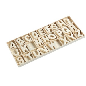 Juego de letras y números de madera para colorear en inglés, para educación temprana infantil transfronteriza, caja de números creativa cortada con láser - Product Image 1