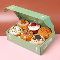 Boîtes d'emballage en carton pliables de luxe pour gâteaux, biscuits, brownies, cookies, beignets, emballages cadeaux avec logo