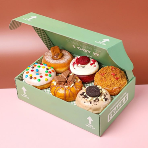 Cajas <span class=keywords><strong>de</strong></span> Cartón Plegables <span class=keywords><strong>de</strong></span> Lujo para Empacar Pasteles, <span class=keywords><strong>Galletas</strong></span>, Brownies, <span class=keywords><strong>Donuts</strong></span> y Regalos, con Logotipo, Venta al Por Mayor - Product Image 2