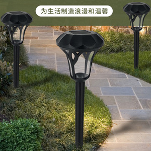 Poplor <b>Led</b> Solar Garden Lights Rgb Color Changing Outdoor Pathway Lighting With Auto Mode Ip65 Waterproof Plastic Body - Product Image 2