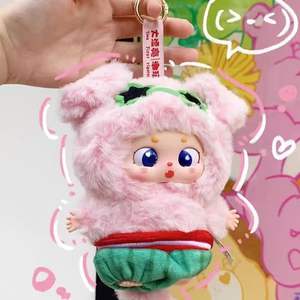 100% Original 8 unids/set bebé tres nuevos IP qué debo comer hoy vinilo muñecos de peluche caja ciega encantadores llaveros colgantes decorativos - Product Image 4