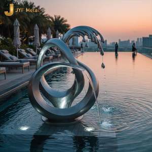 Sculpture EX606 Art Déco en acier inoxydable, étanche, durable, multifonctionnelle, pour décoration murale extérieure, montage au sol, sur mesure - Product Image 3