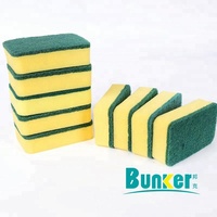 Spons Dapur Mikrofiber Pembersih Rumah Tangga Penggosok Ganda