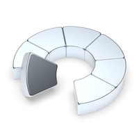 Aimant en néodyme Couplage BLDC Ventilateur de plafond Aimant de puissance en zinc galvanisé Application industrielle Service de traitement de flexion