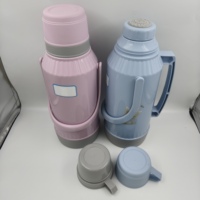 Thermos à double paroi en plastique réutilisable de grande capacité 3,2 L, isolation 24 heures, écologique, anti-corrosion, pour boissons chaudes et froides
