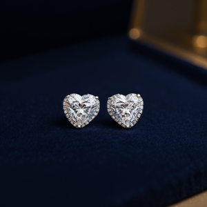 Orecchini a forma di cuore con cristalli per donna, accessori minimalisti e dolci da indossare tutti i giorni - Product Image 2