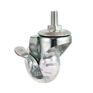 4 Stück 2 Zoll verzinkte Rad rolle aus Zink legierung mit M8x15mm Schraube Swift Stem Rollers Hardware - Product Image 6