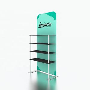 Многофункциональный выставочный стенд из алюминиевых труб и тянущейся ткани для быстрой сборки, многоразовый, с полками - Product Image 3