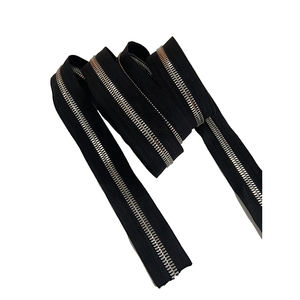 الأكثر مبيعًا سلسلة طويلة من النيكل سحاب بشريط أسود 5 # لحقائب اليد والأحذية للملابس - Product Image 5