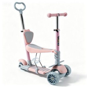 5 Mode Multifunctional Toddler Scooter Removable Seat Storage Basket Parent Push <b>Rod</b> Outdoor Toy for Ages 1-6 - Product Image 2