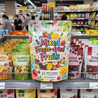 Sachet Doypack refermable pour fruits lyophilisés, motif imprimé personnalisé, en Mylar, emballage jetable pour ananas, pêche, mangue