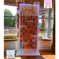 DO001 Présentoir à donuts en acrylique, mur à donuts, mur à prosecco et champagne, toile de fond pour mariage, fête, maison, boutique