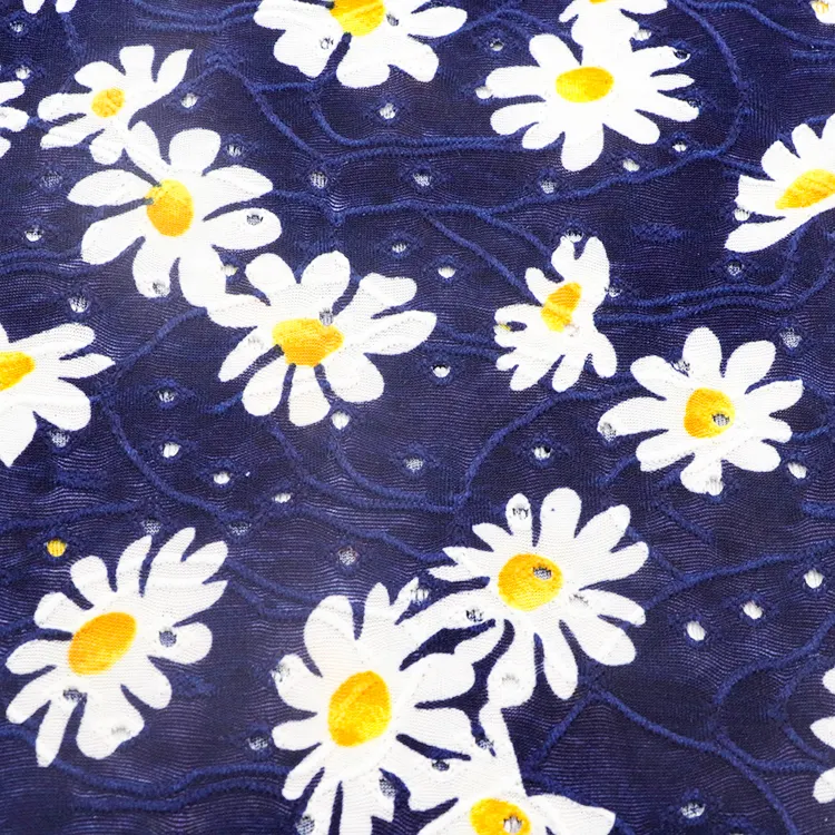 फैशन बुना हुआ फूल मुद्रित 95 पॉलिएस्टर 5 स्पैन्डेक्स पोशाक परिधान कपड़ा