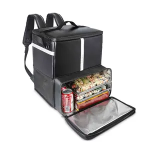 Reusable Cooler Bag For Food Drink Delivery Thermal Insulated Food Delivery Backpack