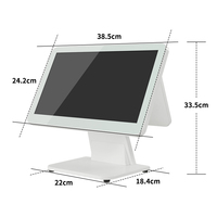 Terminal de point de vente à double écran LICON 15,6 pouces Intel I5 Wi-Fi 6 Bluetooth 5.2 Système de caisse pour restauration rapide et salons de beauté 1 an