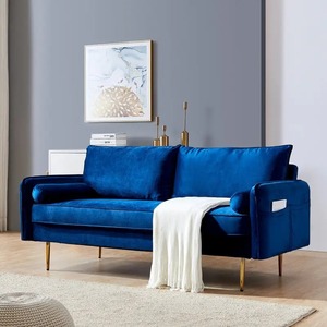 Bán buôn phòng khách <span class=keywords><strong>sofa</strong></span> khung gỗ vải nhung <span class=keywords><strong>KD</strong></span> <span class=keywords><strong>sofa</strong></span> couch với chân vàng - Product Image 6