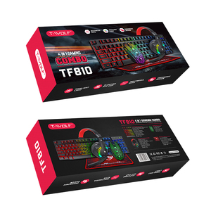 Combos de teclado para juegos TF810, juego de juegos <span class=keywords><strong>USB</strong></span>, teclado con cable de color, ratón con retroiluminación LED de 104 teclas, combinación de almohadilla para auriculares LED - Product Image 6