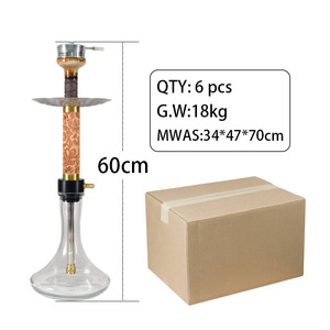 Personalizzato grande narghilè dello shisha in arabia con tubo singolo di legno bonges d'acqua completamente impostato - Product Image 6