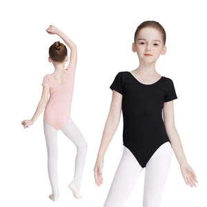Leotardos de gimnasia de <span class=keywords><strong>Ballet</strong></span> <span class=keywords><strong>para</strong></span> niñas de alta calidad, Ropa de baile de bailarina de manga corta, disfraz de actuación de nailon Spandex - Product Image 4