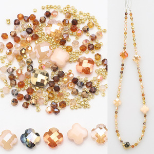 Gefacetted glazen klaverkraal mix, bicone kristallen kralen, zaadkraaltjes, pakket voor DIY telefoonbandje, armband, ketting, sieraden - Product Image 1