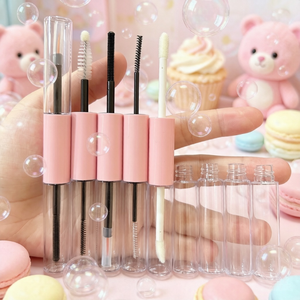 Tubes de gloss à lèvres ronds à double extrémité <span class=keywords><strong>ISMAN</strong></span>, or rose, noir, rose, 2 en 1, tubes vides pour mascara, gloss à lèvres, conteneur de 10 ml - Product Image 3