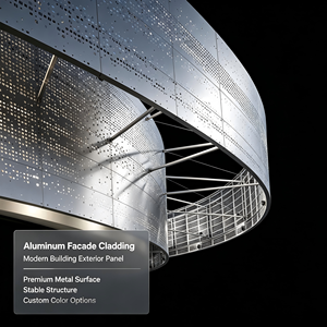 Panneau de mur-rideau en aluminium perforé, revêtement de façade en alliage d'aluminium, décoration extérieure de bâtiment - Product Image 4
