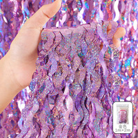 Tinsel feuille frange rideaux ondulé toile de fond pour les fêtes étincelle métallique ondulé feuille frange toile de fond rideau pour décorations de fête