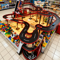 Piste de billes en marbre avec entonnoirs multi-courbes pour l'association des couleurs commerciales, adaptée à divers scénarios commerciaux