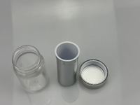 Bouteille d'emballage alimentaire en acrylique double couche de qualité supérieure, pot vide pour pilules, comprimés et poudres, avec logo personnalisé, vente en gros