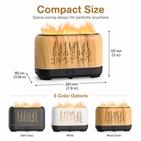 Diffuseur d'arômes à flamme relaxante, humidificateur silencieux, diffuseur d'huiles essentielles pour chambre à coucher, spa, maison