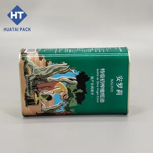 Factory Price Tin Cans For Olive Oil Packaging Rectangle Shape Metal Container