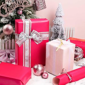 Hot Pink Wrapping <b>Paper</b> Roll 17 Inches X 33 Feet Pearly Lustre Solid Color Gift Wrap Birthday Packaging - Product Image 3