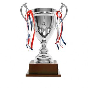 Hot Selling AX Brand Custom Gold Foil Metal Award <b>Trophy</b> Wholesale Silver Plated Portable Engraved Sports Winners Soccer <b>Trophy</b> - Product Image 1