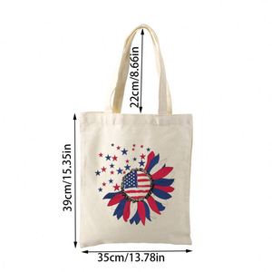 Custom Logo High Quality Cotton Shopping <b>Bag</b> Printed Recyclable Fashionable Canvas <b>Satchel</b> Eco-friendly Natural Tote <b>Bags</b> - Product Image 5
