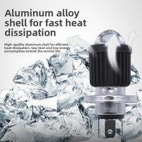 Phare avant pour moto et tricycle électrique 12V, indice de protection IP21, 3500 lumens, super lumineux, ampoule LED en aluminium, double griffe