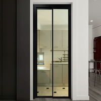 Porte coulissante double NFRC TOMA Lowes, porte coulissante en verre pour patio, porte extérieure pour chambre, porte coulissante à roulettes PT, porte à battants et pliante en métal pour maisons