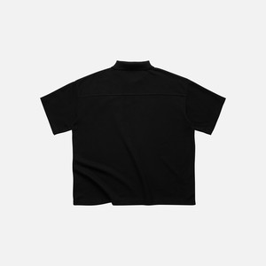 เสื้อโปโล MONO Premium Boxy สีดำ ผ้าถักปิเก้ ทรงหลวม แขนสั้น แฟชั่นมินิมอล - Product Image 2