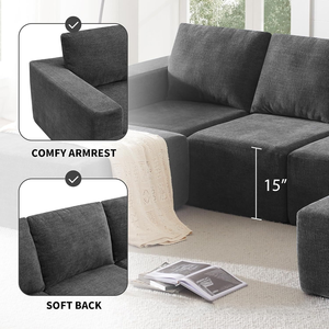 تصميم جديد لفراش مستطيل قابل للتمدد لغرفة المعيشة، مريح وناعم، محشو بالإسفنج المضغوط بالتفريغ، مناسب للفنادق - Product Image 4